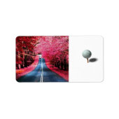 golfer droomt over golflabels etiket (Voorkant)