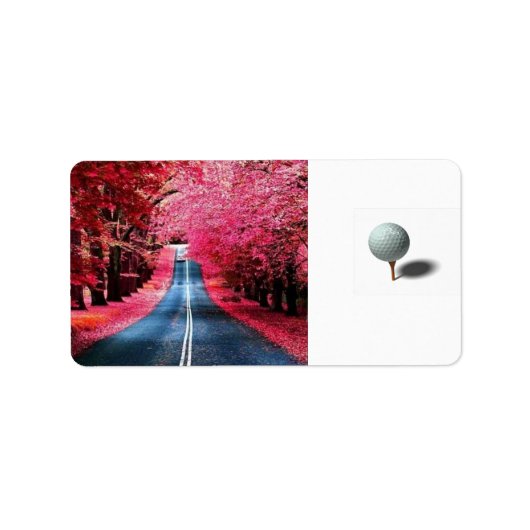 golfer droomt over golflabels etiket (Voorkant)