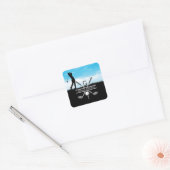 Golfer Elegant Monogram Design Vierkante Sticker (Envelop)