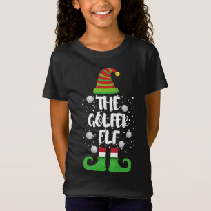 Golfer Elf Family Kerstparty Funny Kerstmis T-shirt