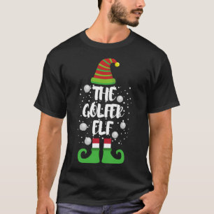 Golfer Elf Family Kerstparty Funny Kerstmis T-shirt