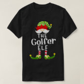 Golfer Elf Group Kerstmis Funny Pajama Partij T-shirt (Design voorkant)
