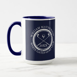 Golfer en clubnaam datum Navy Blue Mok
