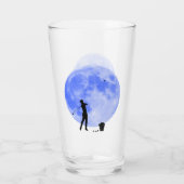 Golfer en een Blue Moon Inspirerend Shoot voor de Glas (Achterkant)
