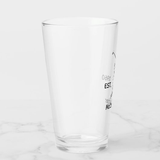 Golfer en gepersonaliseerde naam en jaar glas (Rechts)