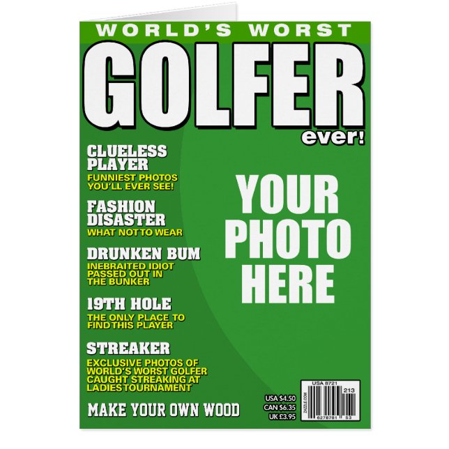 Golfer Fake Magazine Hoesje (Voorkant)