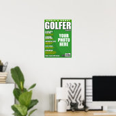 Golfer Fake Magazine Hoesje Poster (Thuiskantoor)