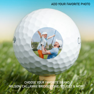 Golfer Father Daughter Custom Photo Keepslag Golfballen