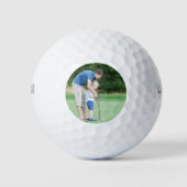 Golfer Father Son Custom Photo Keepslag Golfballen (Voorkant)