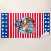 GOLFER Feest In de VS Vlag Handdoek (Voorkant)