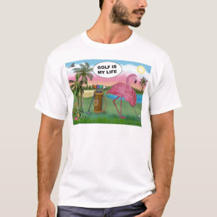 Golfer Flamingo - Golf is mijn leven T-shirt