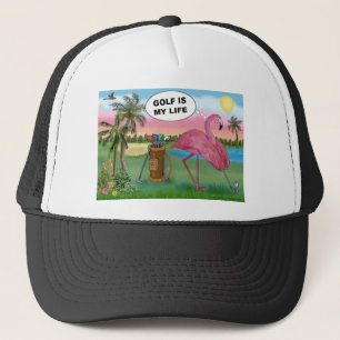 Golfer Flamingo - Golf is mijn leven Trucker Pet