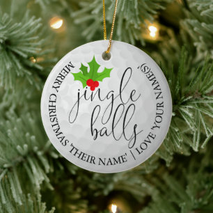 Golfer Foto Kerst Golf Cadeau Bellenrinkelaars Keramisch Ornament