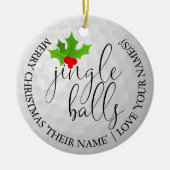 Golfer Foto Kerst Golf Gift Jingle Balls Keramisch Ornament (Voorkant)