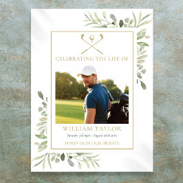 Golfer Funeral Herdenkingsfeest Foto Poster