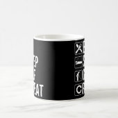 Golfer Funny Gift Eat Sleep Golf Herhalen Koffiemok (Center)