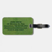 GOLFER FUNNY GIFTS, GOLF DIE GROENE FUN PERSONEEL BAGAGELABEL (Achterkant horizontaal)