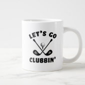 Golfer Funny Golf Club Humor Modern Sports Black Grote Koffiekop (Rechts)