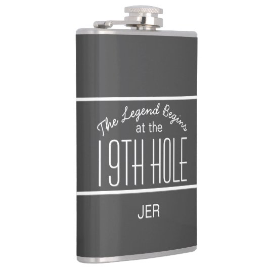 Golfer Funny Sports Pro Classic Monogram Game Grey Heupfles (Rechts)