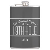 Golfer Funny Sports Pro Classic Monogram Game Grey Heupfles (Voorkant)