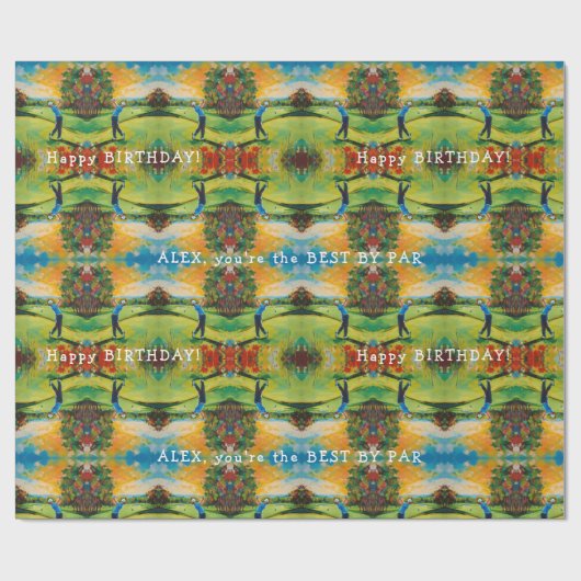 Golfer Funny Verjaardag wenst Golf grap Cadeaupapier (Vlak)
