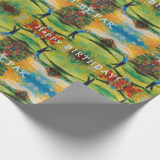 Golfer Funny Verjaardag wenst Golf grap Cadeaupapier (Hoek)
