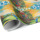 Golfer Funny Verjaardag wenst Golf grap Cadeaupapier (Rol Hoek)