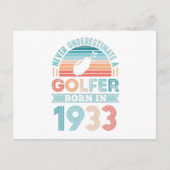 Golfer geboren in 1933 Golfen 90ste verjaardagscad Briefkaart (Voorkant)