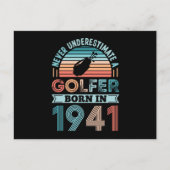 Golfer geboren in 1941 Golfen 80ste verjaardag cad Briefkaart (Voorkant)
