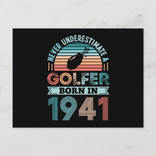 Golfer geboren in 1941 Golfing 80th Birthday Gift  Briefkaart