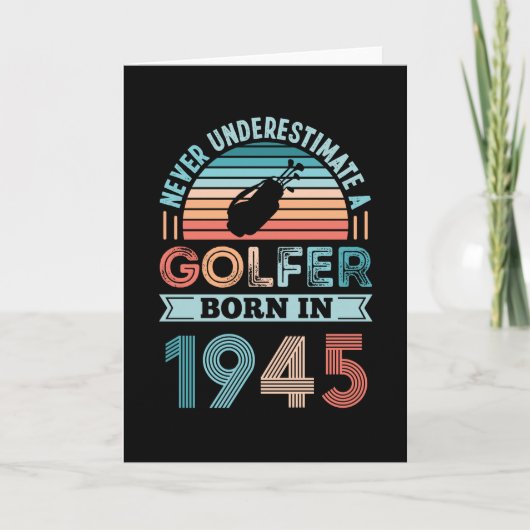 Golfer geboren in 1945 Golfing 80th Birthday Gift  Kaart (Voorkant)