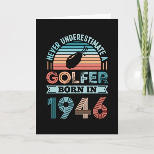 Golfer geboren in 1946 Golfing 80th Birthday Gift  Kaart (Voorkant)