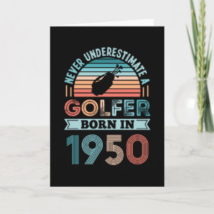 Golfer geboren in 1950 Golfing 70th Birthday Gift  Kaart
