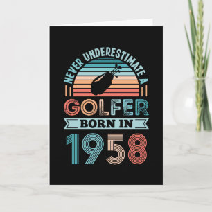 Golfer geboren in 1958 Golfing 70th Birthday Gift  Kaart
