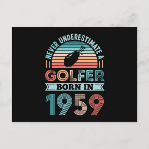 Golfer geboren in 1959 Golfing 70th Birthday Gift  Briefkaart