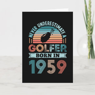 Golfer geboren in 1959 Golfing 70th Birthday Gift  Kaart