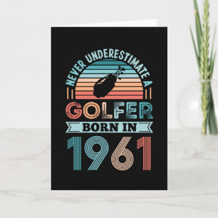 Golfer geboren in 1961 Golfing 60th Birthday Gift  Kaart
