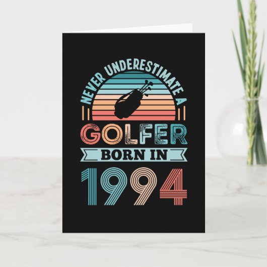 Golfer geboren in 1994 Golfing 30th Birthday Gift  Kaart (Voorkant)