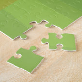 Golfer, geboren uit golf legpuzzel (Zijkant)