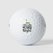 Golfer Gepensioneerde golfer pensioen Golfballen (Voorkant)