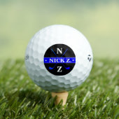 Golfer gepersonaliseerd 2-initialen Logo blauw Golfballen (Insitu Shirt)