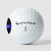 Golfer gepersonaliseerd 2-initialen Logo blauw Golfballen (Logo)
