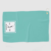 Golfer Gepersonaliseerde naam en jaar Golfhanddoek (Horizontaal)