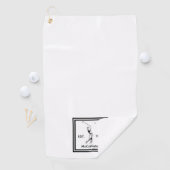 Golfer Gepersonaliseerde naam en jaar Golfhanddoek (Insitu)