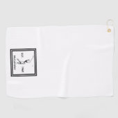 Golfer Gepersonaliseerde naam en jaar Golfhanddoek (Horizontaal)