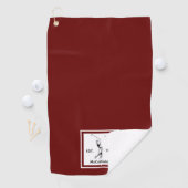 Golfer Gepersonaliseerde naam en jaar Golfhanddoek (Insitu)