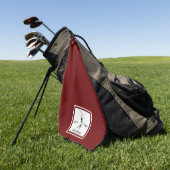 Golfer Gepersonaliseerde naam en jaar Golfhanddoek (Groen)