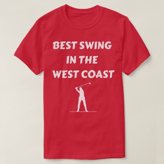 Golfer Gift Best Swing in West Coast Golfing V T-shirt (Design voorkant)