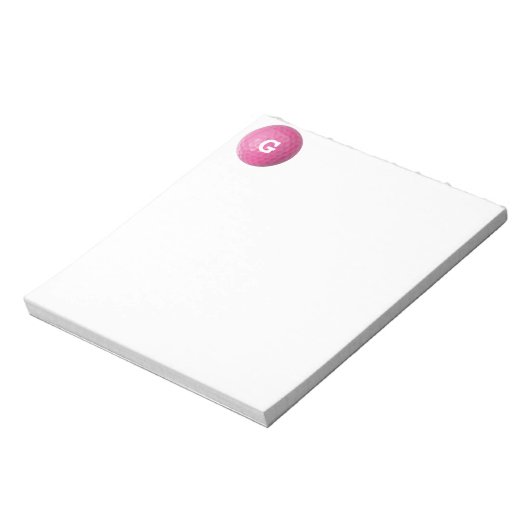 GOLFER GIFT, GIRL GOLFER PINK GIFT NOTITIEBLOK (Linkerzijde)