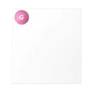 GOLFER GIFT, GIRL GOLFER PINK GIFT NOTITIEBLOK